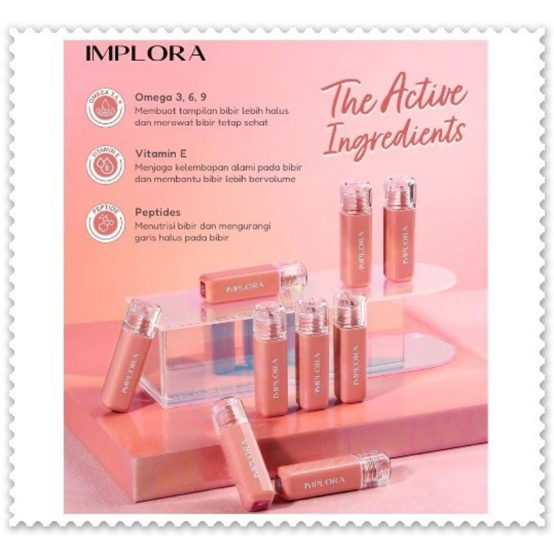 Pekanbaru Implora Jelly Tint Implora Jelly Tint 3X Bibir Halus, Glossy, Dan Bervolume
