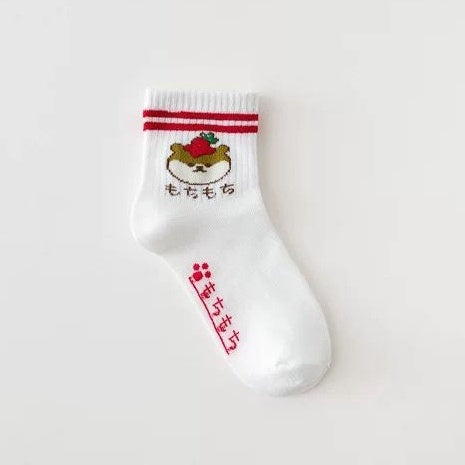 Kaos Kaki Puppy Japanese Style Kaos Kaki Lucu Gemesh Kaos Kaki Putih Panjang Berkualitas Cute Puppy Women Socks Kaos Kaki Lembut Simple High Quality Colorful Sock Korean Style