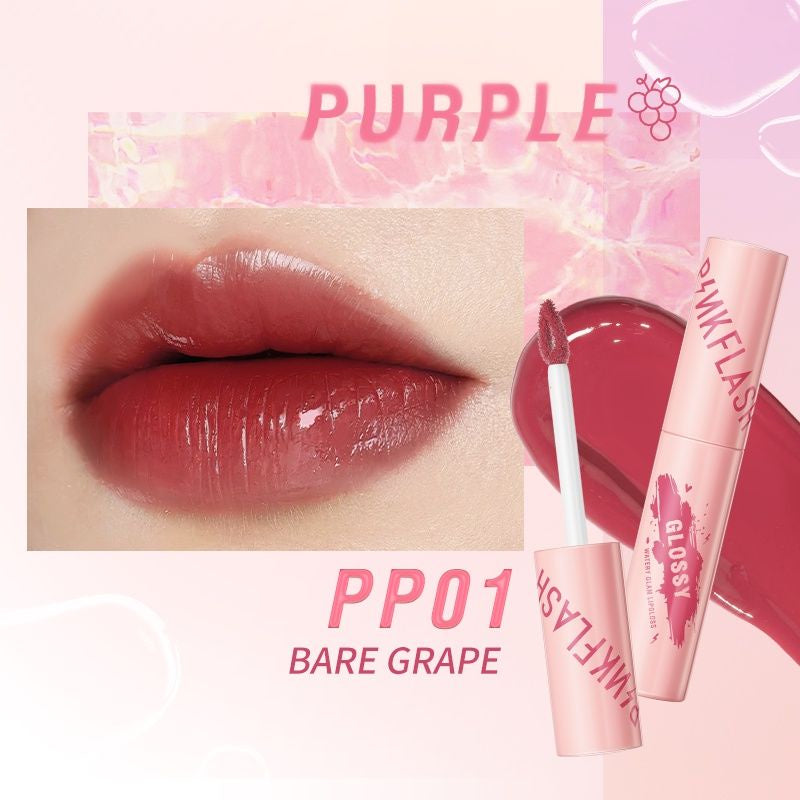 Pekanbaru Pinkflash Watery Glam Lipgloss Super Glossy Shiny Lip Tint High Quality