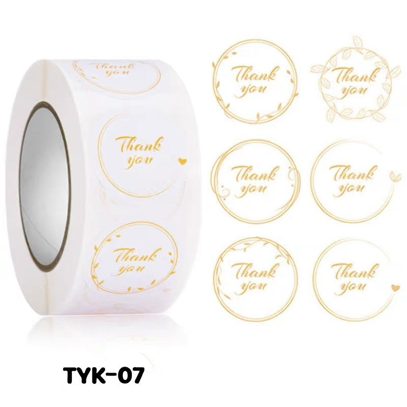 Pekanbaru Sticker / Stiker Hampers Bulat Thank You Per Pack