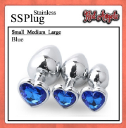 Pekalongan Midnight Stainless Steel Diamond SS Plug Love Blue