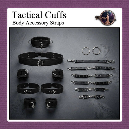 Pekalongan Midnight Tactical Cuffs - Borgol Full Body Accessory Straps BDSM