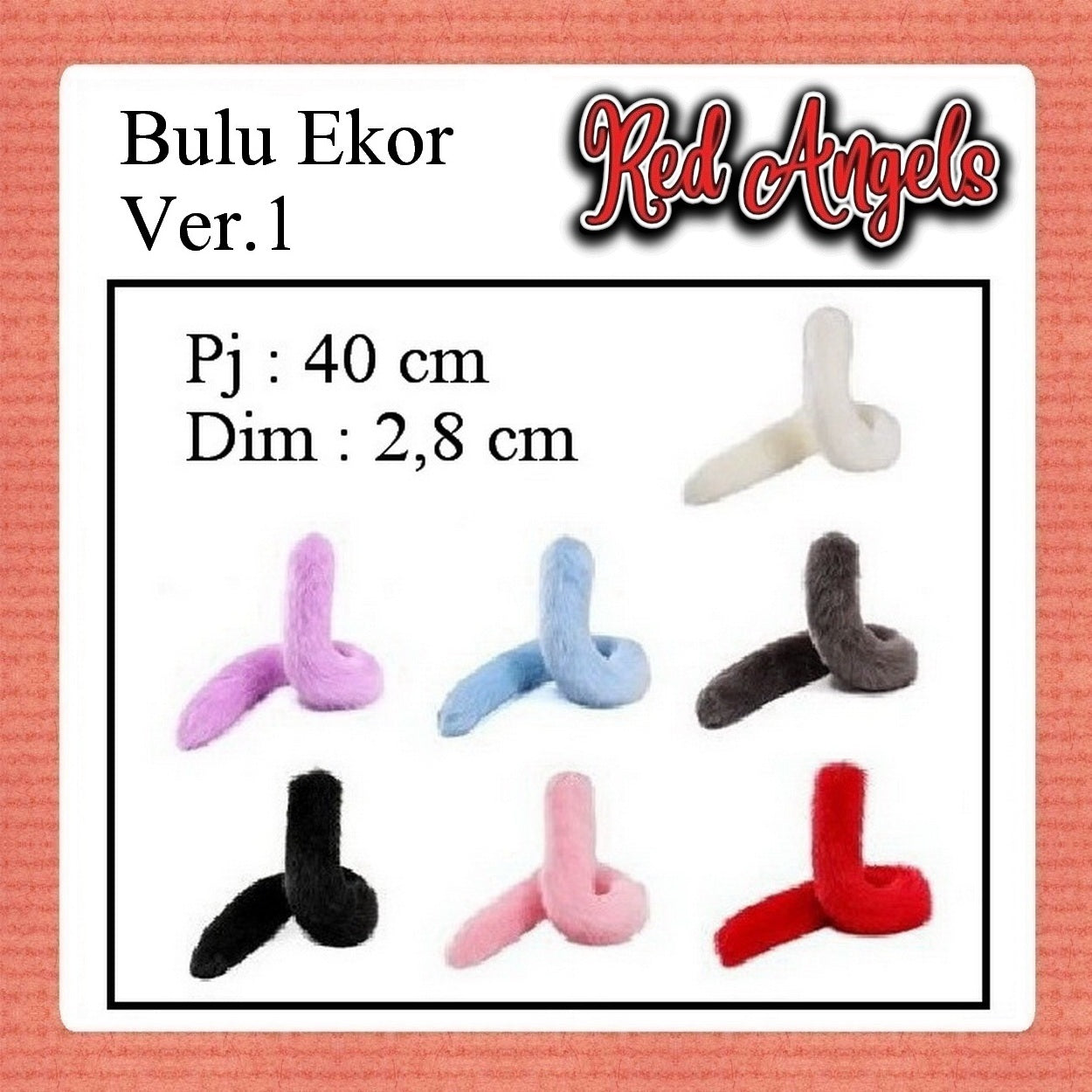 Pekalongan Red Angels Ekor Bulu Plus Plug Anal