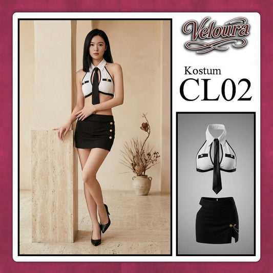 Pekalongan Veloura Pakaian Wanita Kostum Model Seksi  - Setelan Lingerie Seksi CL02