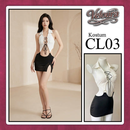 Pekalongan Veloura Pakaian Wanita Setelan Atas Bawah Baju Kostum Lingerie - CL03