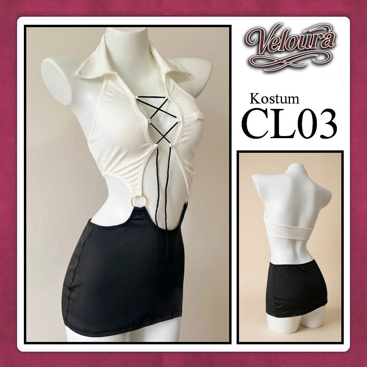 Pekalongan Veloura Pakaian Wanita Setelan Atas Bawah Baju Kostum Lingerie - CL03