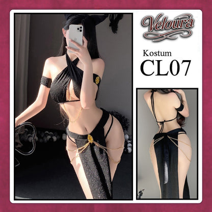 Pekalongan Veloura Sexy Lingerie Pakaian Dress Malam Kostum Egyptian Queen Cleopatra / Assassin - CL07