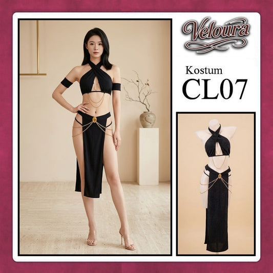Pekalongan Veloura Sexy Lingerie Pakaian Dress Malam Kostum Egyptian Queen Cleopatra / Assassin - CL07