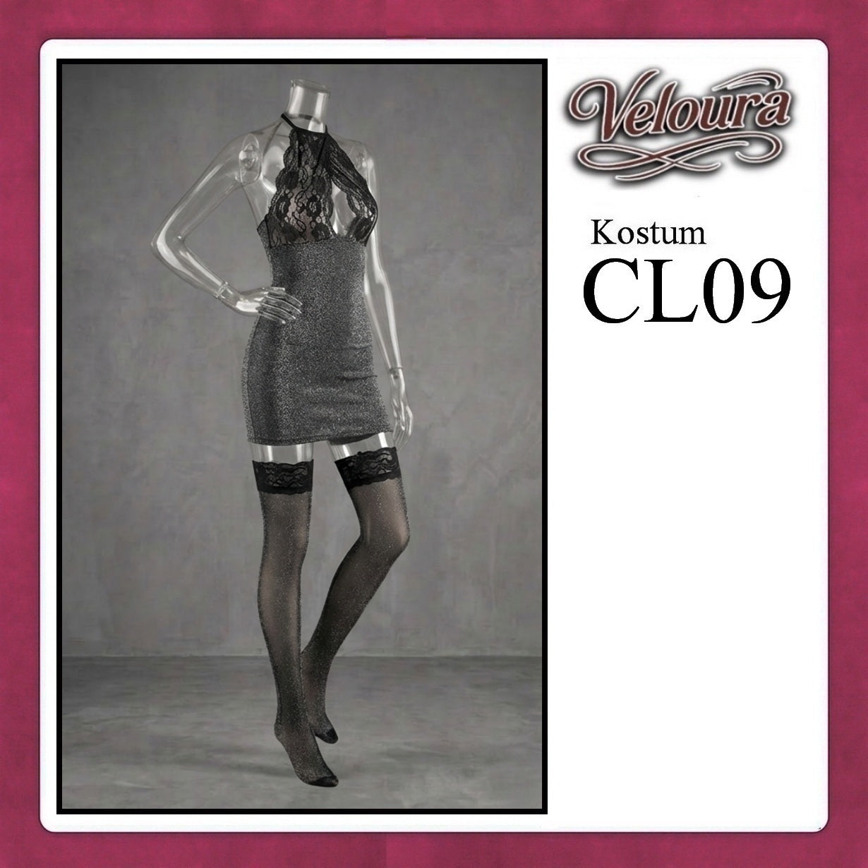 Pekalongan Veloura Sexy Lingerie Pakaian Wanita Dress Malam Kostum Tema Seksi Lady - CL09