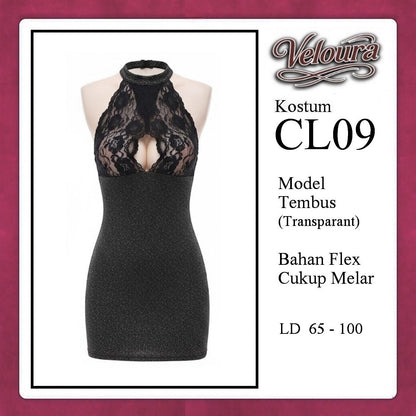 Pekalongan Veloura Sexy Lingerie Pakaian Wanita Dress Malam Kostum Tema Seksi Lady - CL09