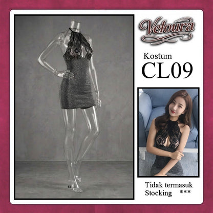 Pekalongan Veloura Sexy Lingerie Pakaian Wanita Dress Malam Kostum Tema Seksi Lady - CL09