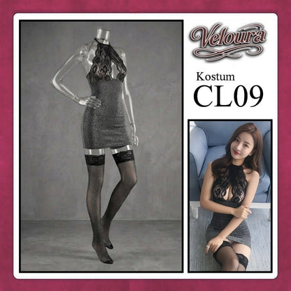 Pekalongan Veloura Sexy Lingerie Pakaian Wanita Dress Malam Kostum Tema Seksi Lady - CL09