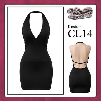 Pekalongan Veloura Pakaian Wanita Set Short Dress Hitam - CL14
