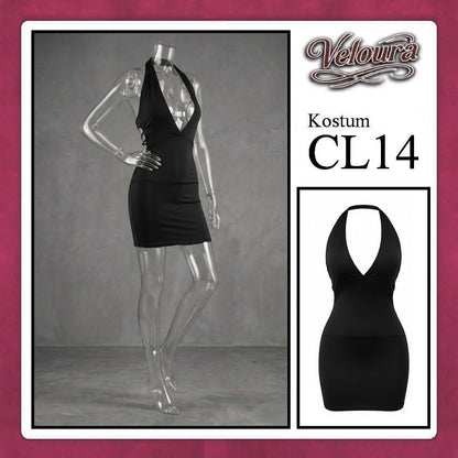 Pekalongan Veloura Pakaian Wanita Set Short Dress Hitam - CL14