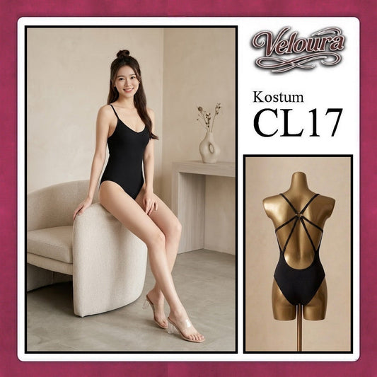 Pekalongan Veloura Pakaian Wanita Sexy Lingerie - CL17 - Cross Back / Black Gray
