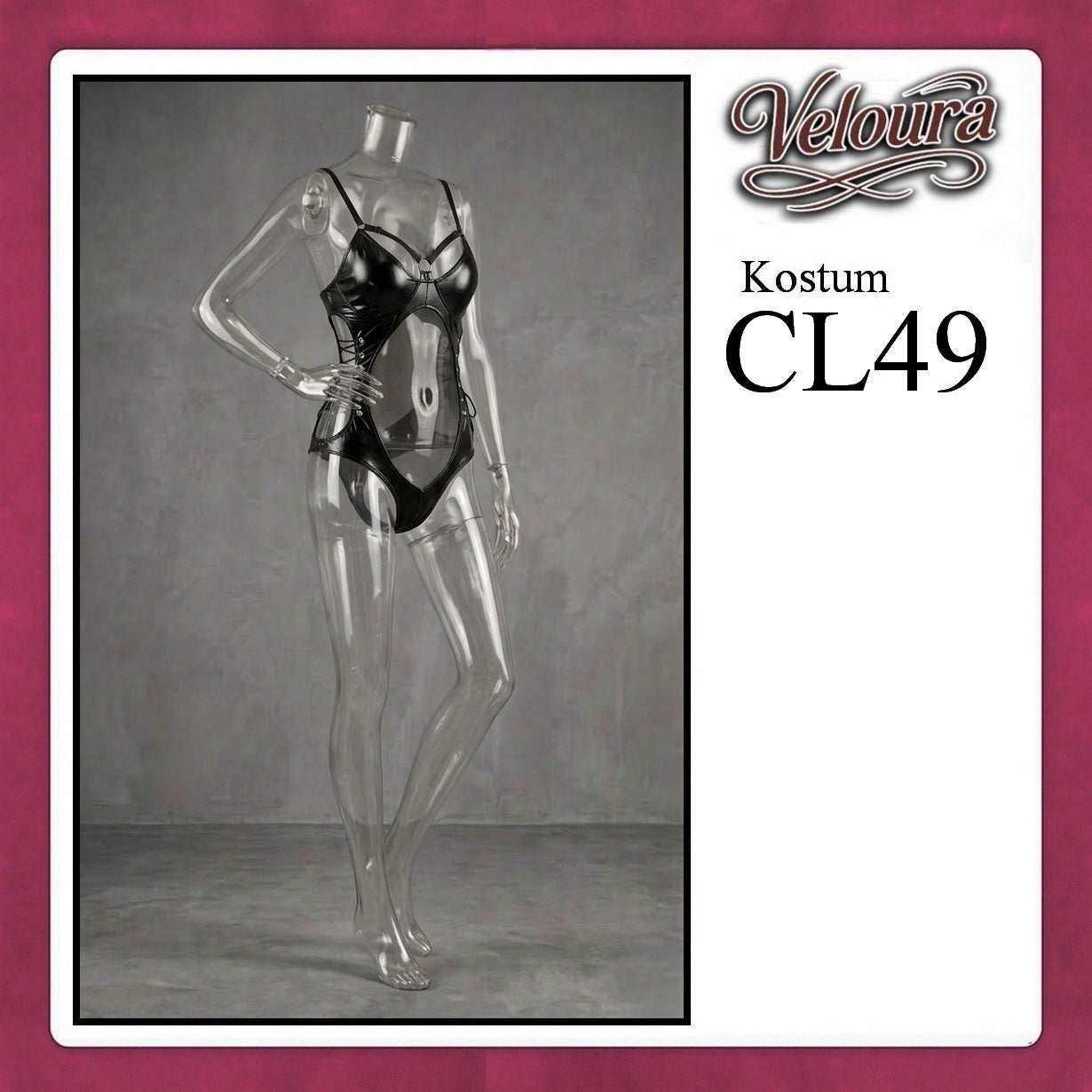 Pekalongan Veloura Sexy Lingerie Pakaian Set Wanita Lingerie Kostum Model Bodysuit - CL49
