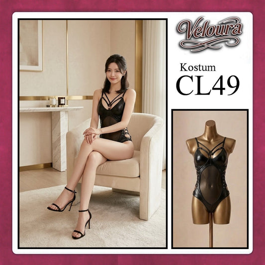 Pekalongan Veloura Sexy Lingerie Pakaian Set Wanita Lingerie Kostum Model Bodysuit - CL49