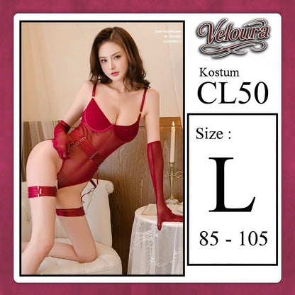 Pekalongan Veloura Pakaian Set Wanita Dress Malam Kostum Seksi Cosplay Tema - CL50