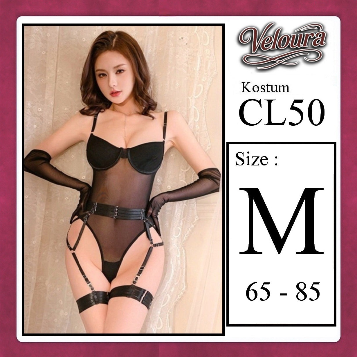 Pekalongan Veloura Pakaian Set Wanita Dress Malam Kostum Seksi Cosplay Tema - CL50