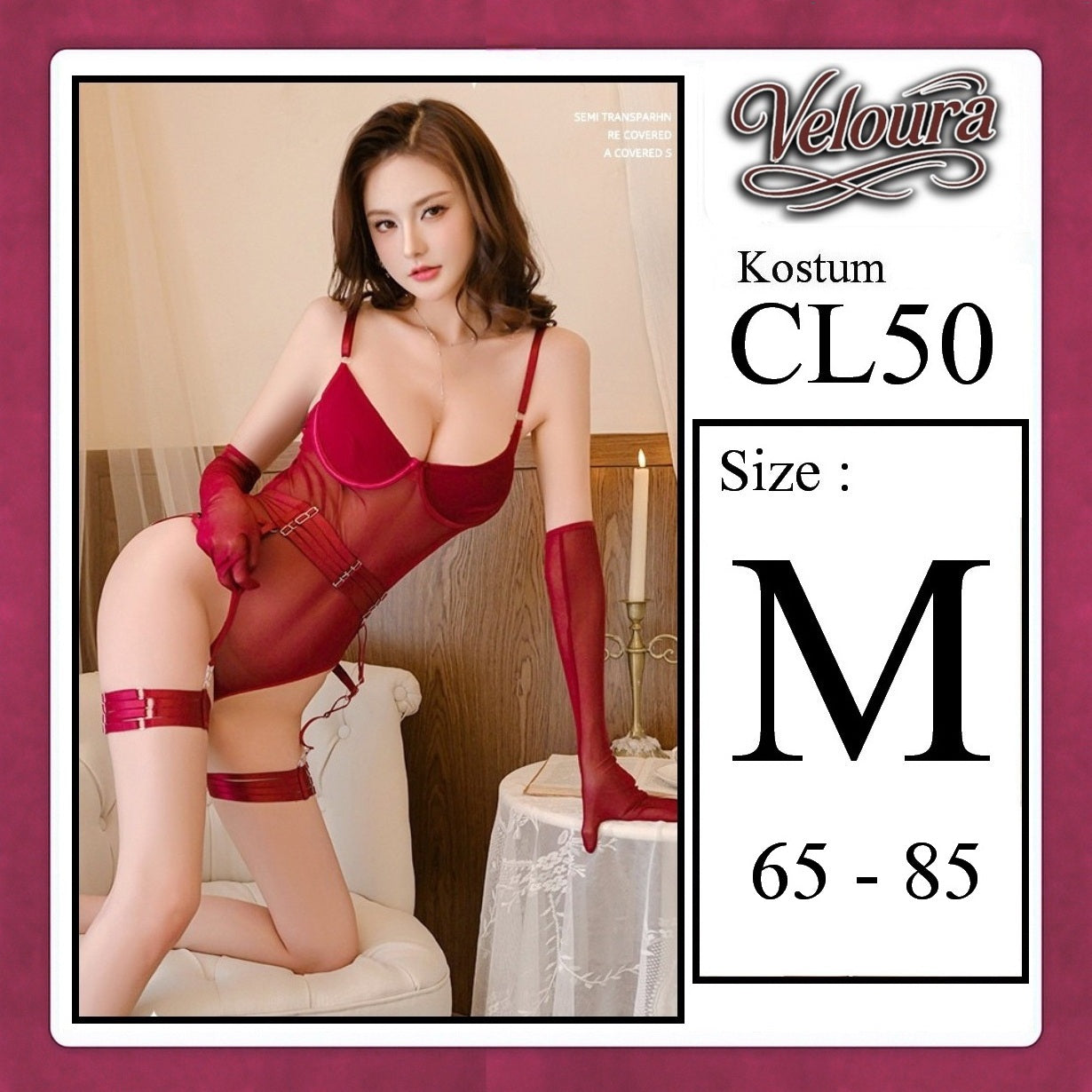 Pekalongan Veloura Pakaian Set Wanita Dress Malam Kostum Seksi Cosplay Tema - CL50