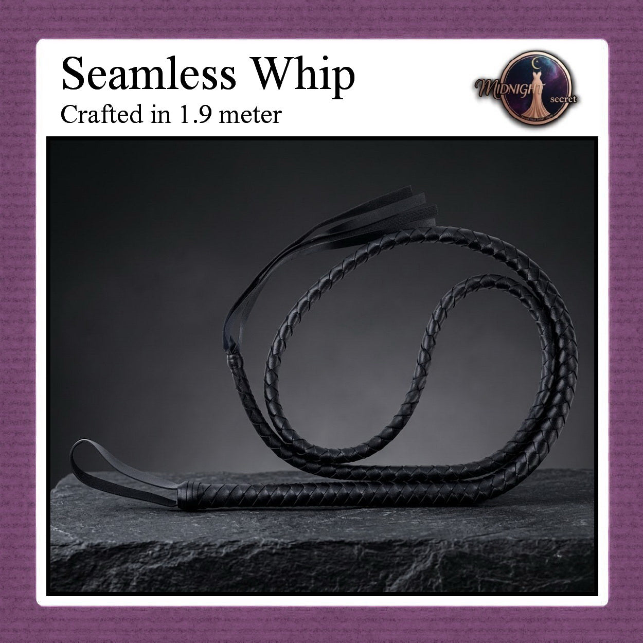 Pekalongan Midnight Whip Long - Cambuk Aksesoris BDSM - 150cm - 190cm