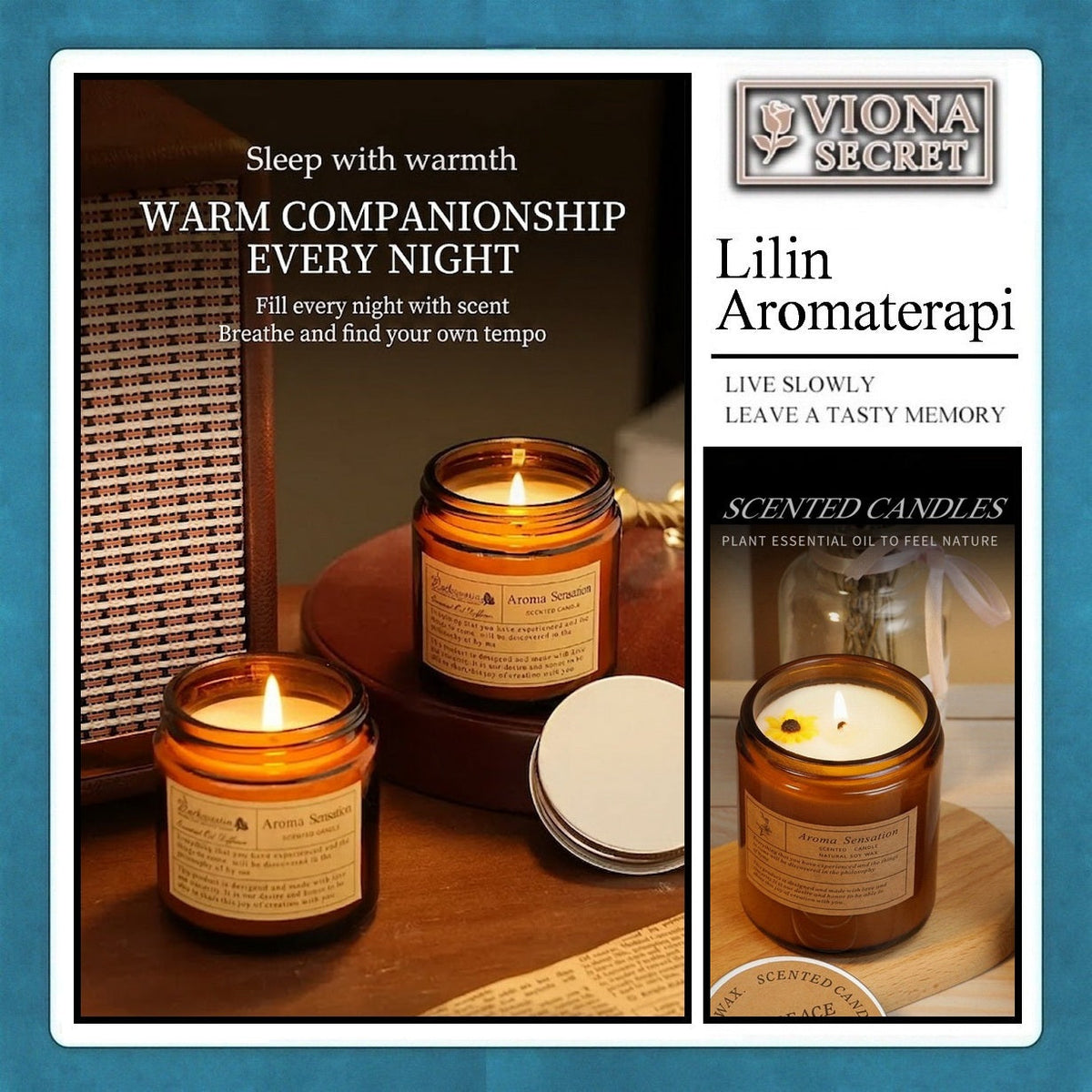 Pekalongan Lilin Aromaterapi Scented Candle Romantis , Wax 100gr / Pewangi Ruangan Aroma Relaksasi
