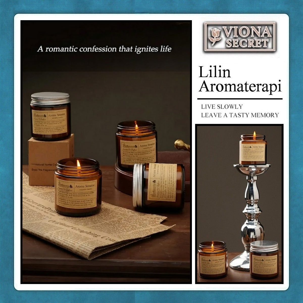 Pekalongan Lilin Aromaterapi Scented Candle Romantis , Wax 100gr / Pewangi Ruangan Aroma Relaksasi