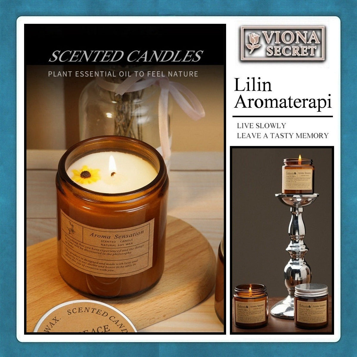 Pekalongan Lilin Aromaterapi Scented Candle Romantis , Wax 100gr / Pewangi Ruangan Aroma Relaksasi
