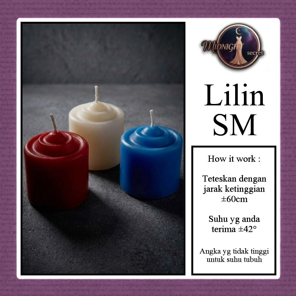 Pekalongan Midnight Lilin Low-Temperature Sensual Candle
