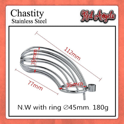 Pekalongan Red Angels Chasity Cage Stainless Pria