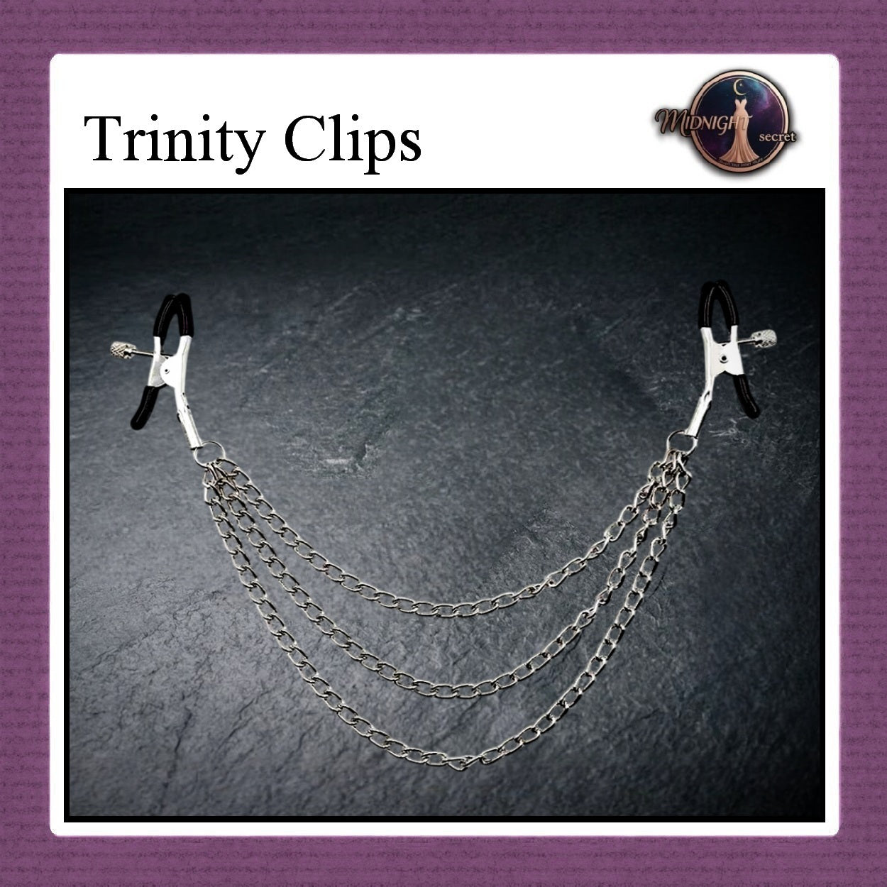 Pekalongan Midnight Clip - Trinity Clips Berkalung - Nipple Clips Aksesoris