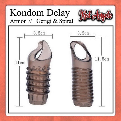 Pekalongan Red Angels Kondom Delay Twin Spiral Dan Gerigi