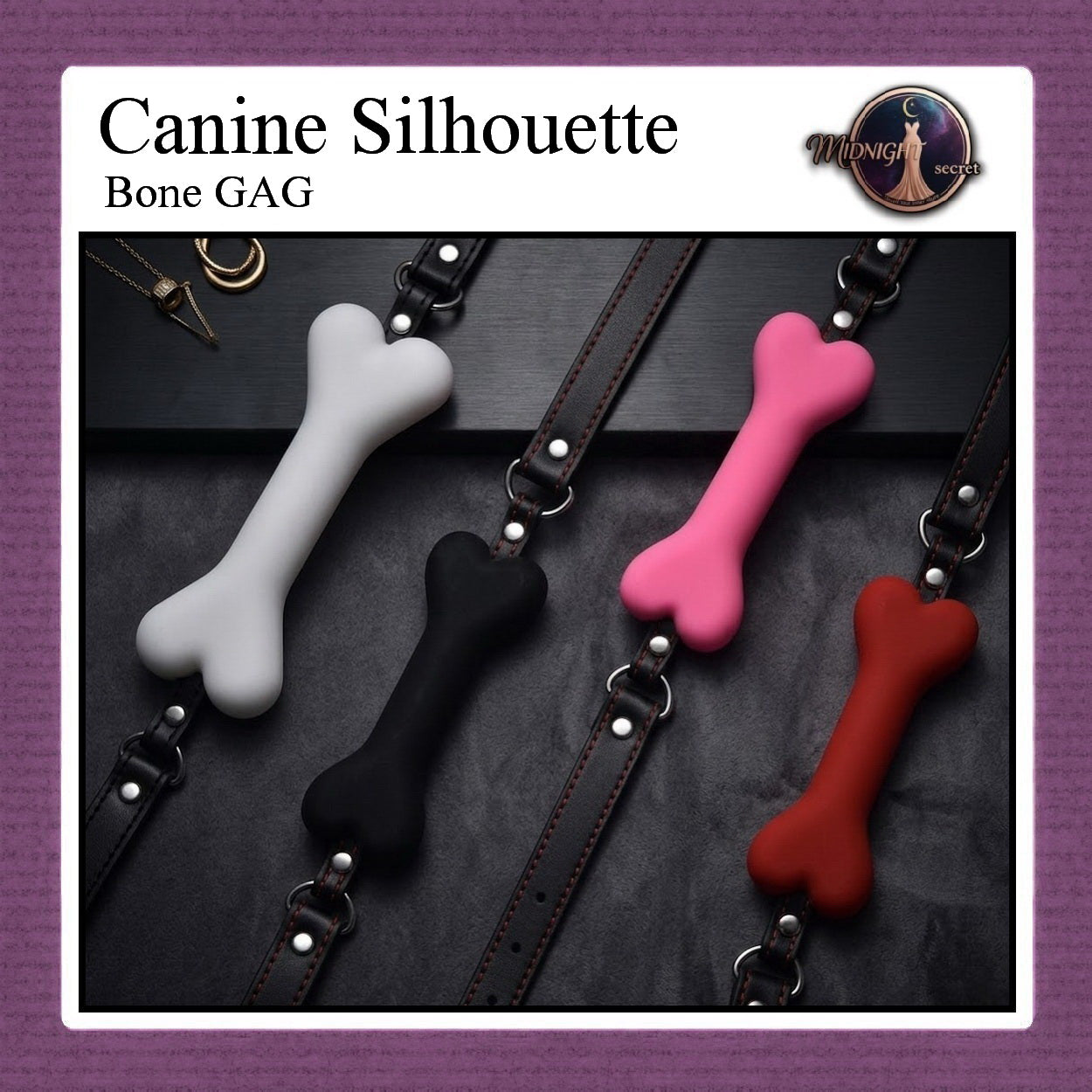 Pekalongan Midnight Mouth GAG - Canin Silhouette Bone Bit - Aksesoris BDSM