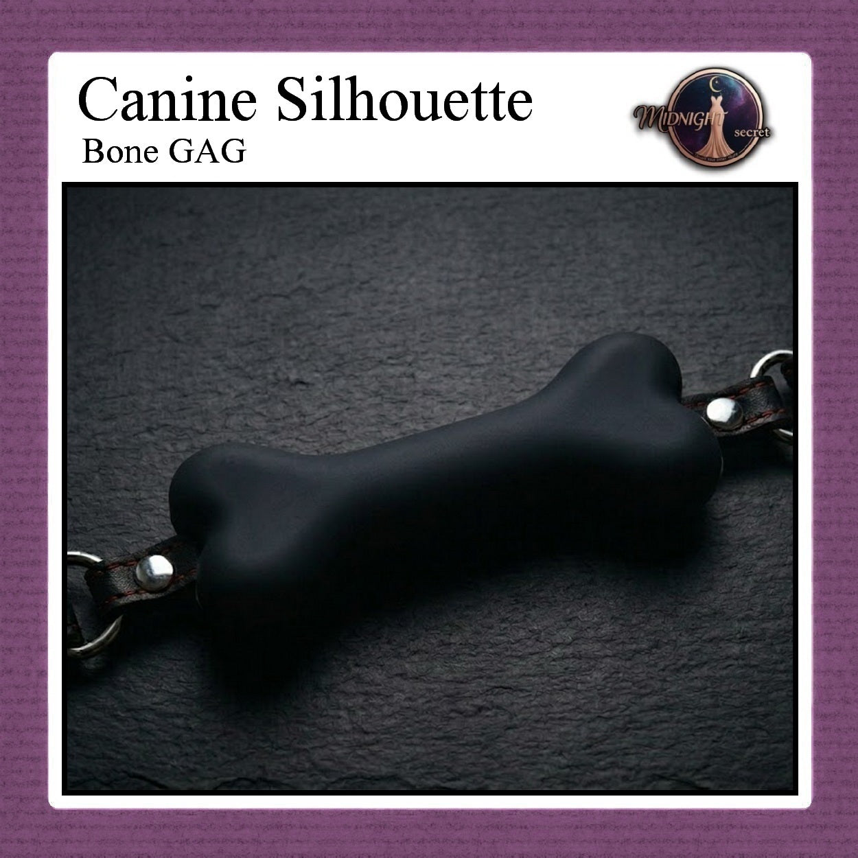 Pekalongan Midnight Mouth GAG - Canin Silhouette Bone Bit - Aksesoris BDSM