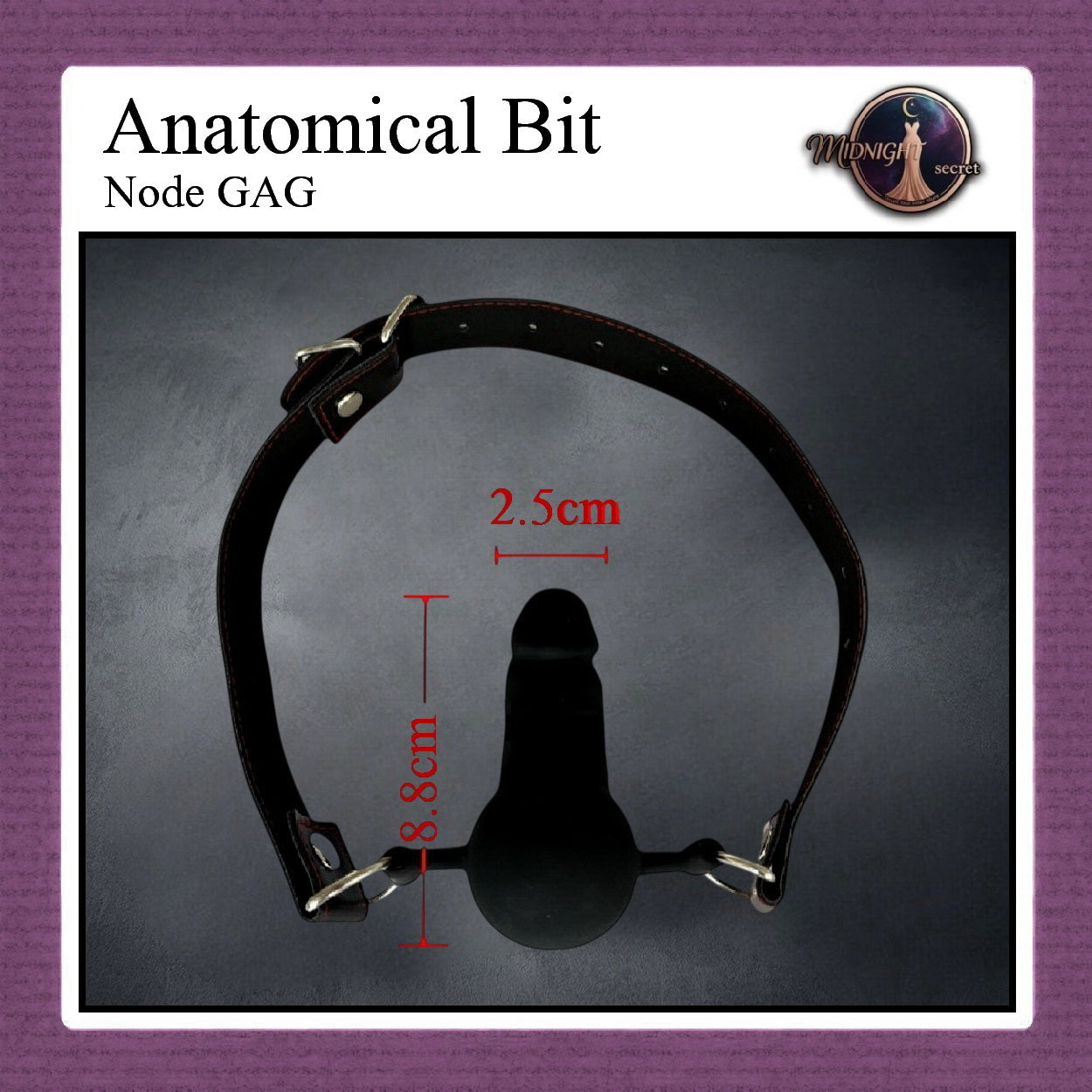 Pekalongan Midnight Mouth GAG - Anatomical Bit Node Gag - Aksesoris BDSM