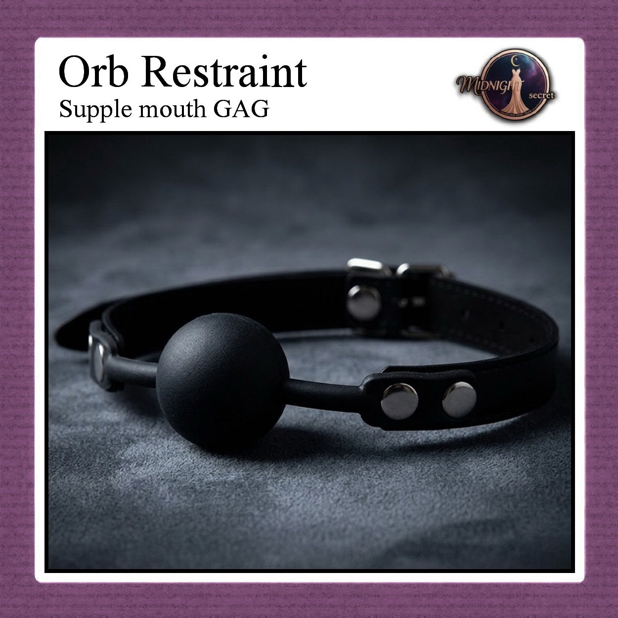Pekalongan Midnight Mouth GAG - Supple Orb Restraint RBR - Aksesoris BDSM