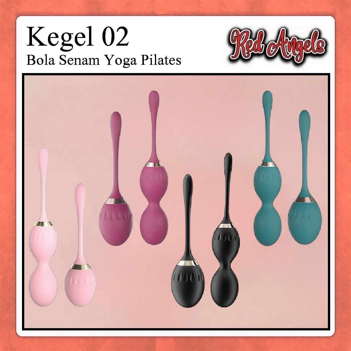 Pekalongan Red Angels Kegel Eggs Set 2 Ball 4 Warna