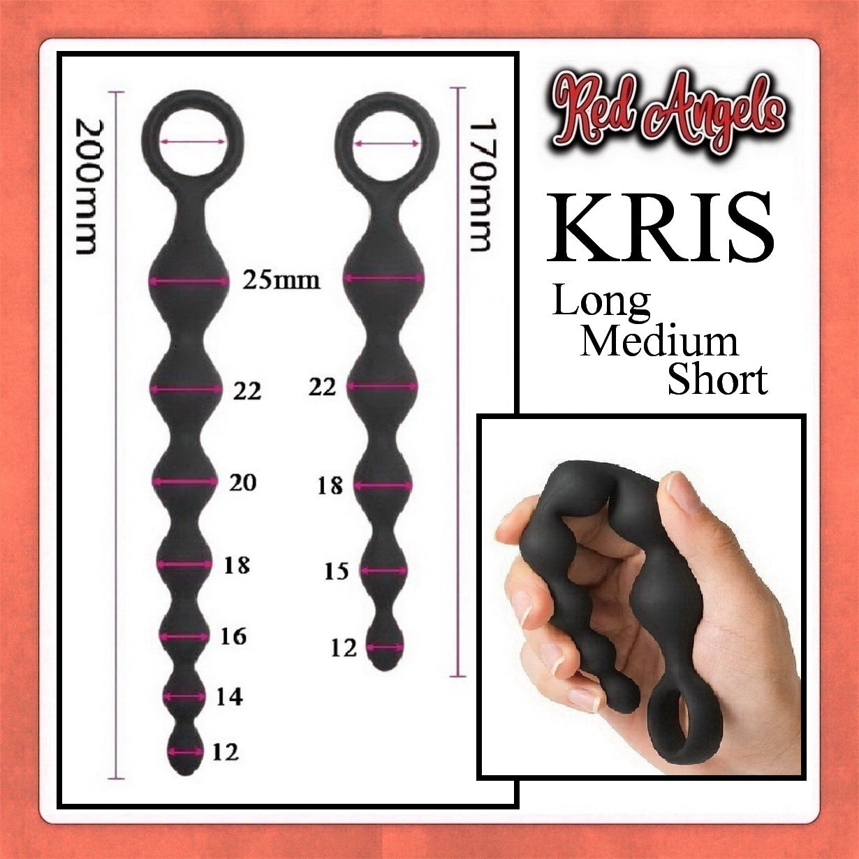 Red Angels Kris Plug Anal 3 Varian Long Medium Short