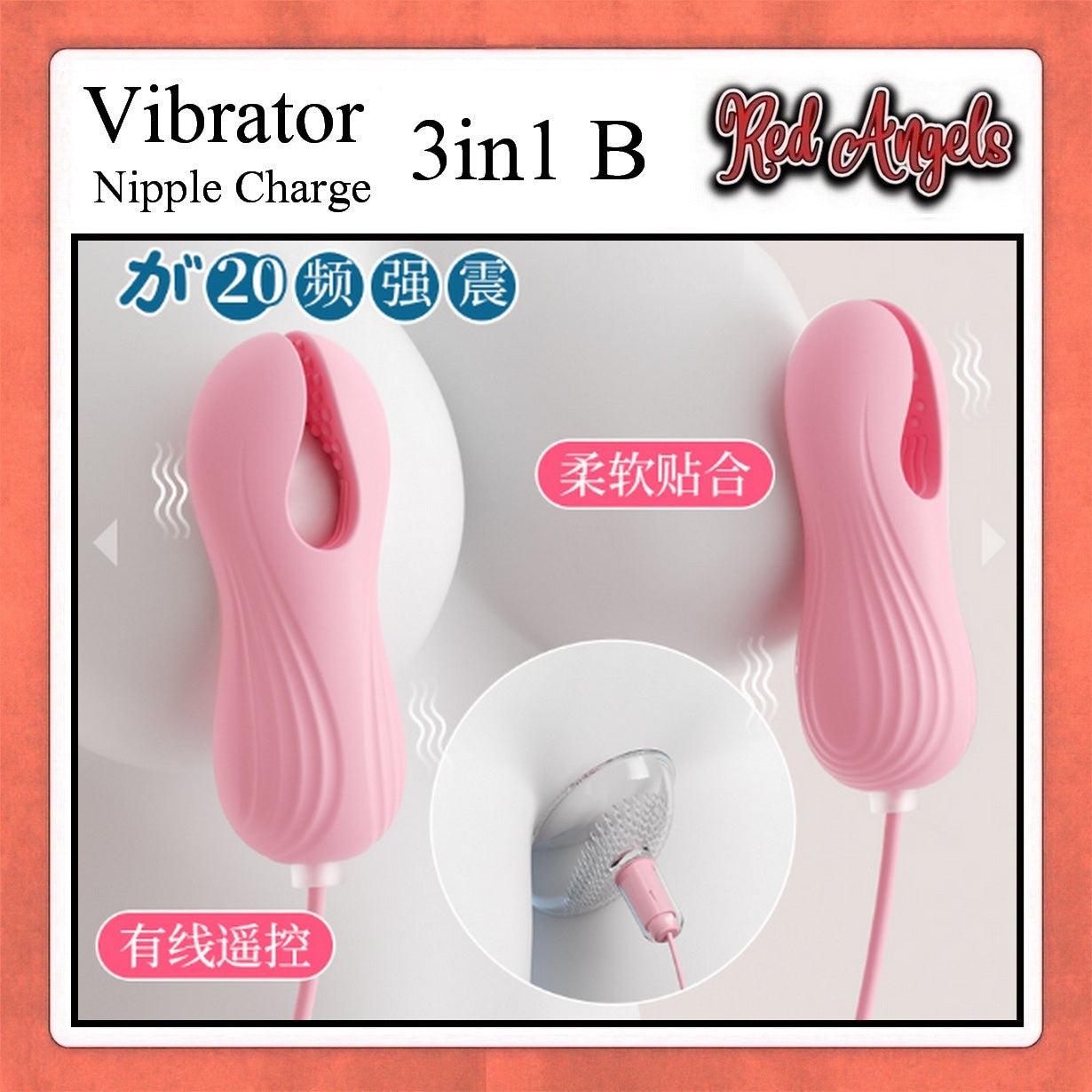 Pekalongan Red Angels Alat Bantu Getar Wanita Vibrator Nipple Clip 3 in 1 B