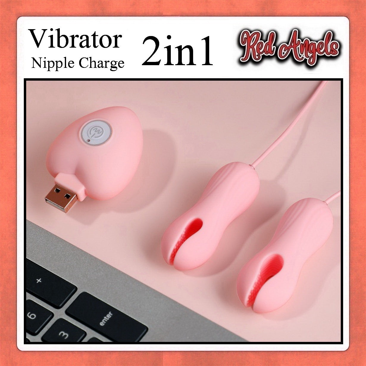 Pekalongan Red Angels Alat Getar Wanita Vibrator Nipple Charge 2 in 1