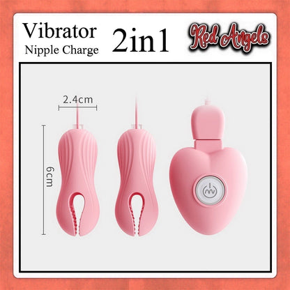 Pekalongan Red Angels Alat Getar Wanita Vibrator Nipple Charge 2 in 1