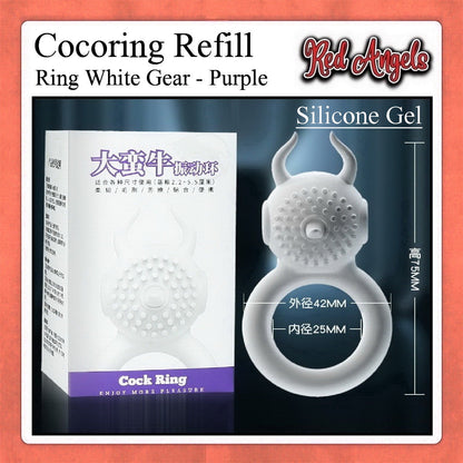 Pekalongan Red Angels Vibrator Pria White Gear Silicon Gel