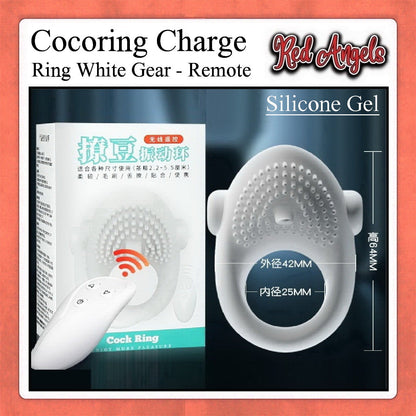Pekalongan Red Angels Vibrator Pria White Gear Silicon Gel