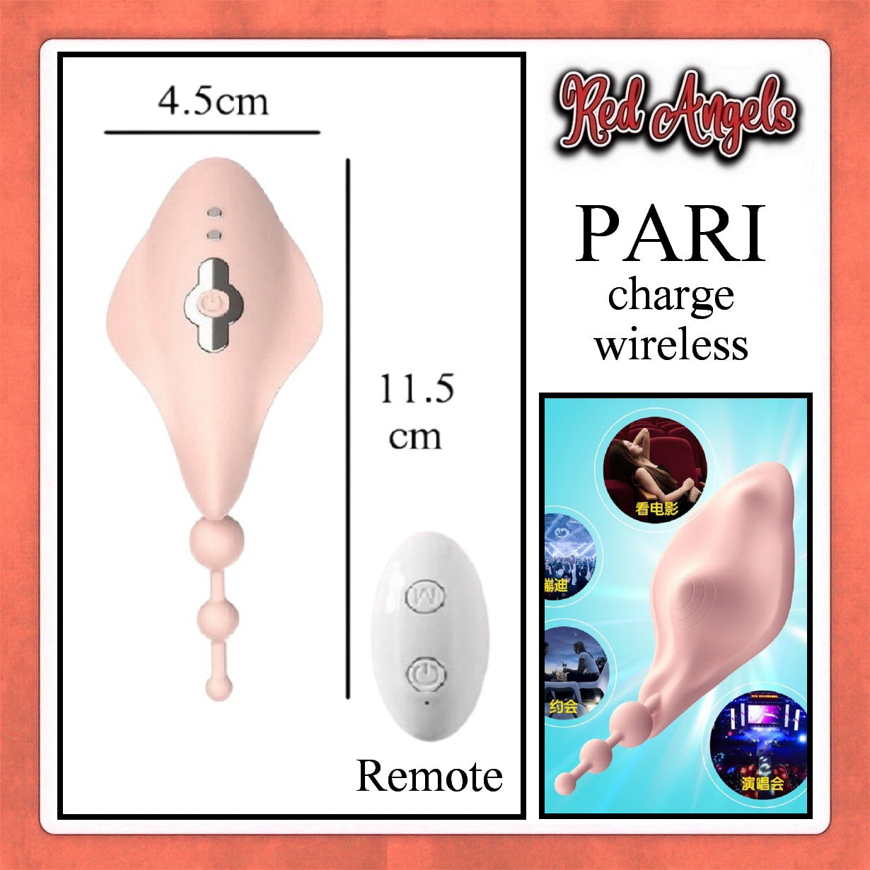 Pekalongan Red Angels Vibrator Lilo Pari Remote Charge Slim