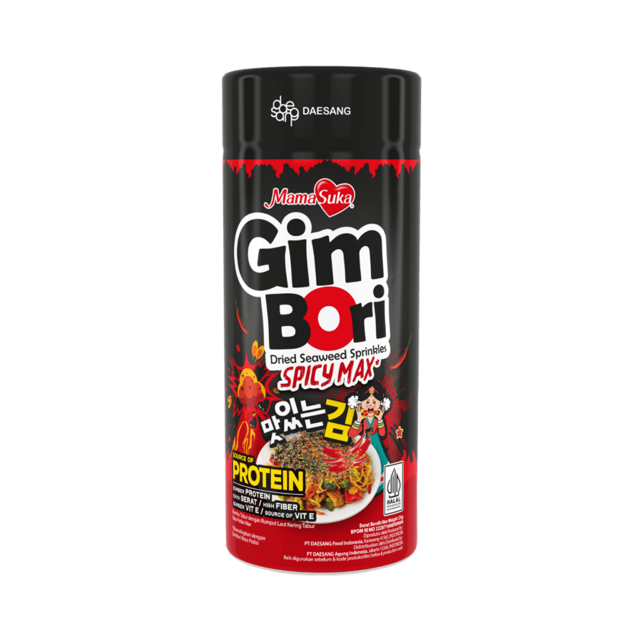 Mamasuka Gim Bori Dried Seaweed Sprinkles, Rumput Laut Rasa Original, Pedas, Extra Spicy, & Bulgogi
