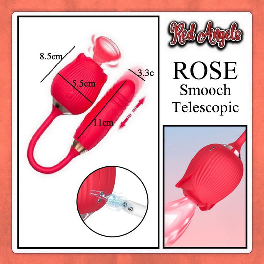 Pekalongan Red Angels Vibrator ROSE Smooch Telescopic Charger