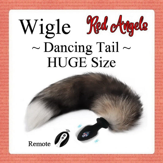 Pekalongan Red Angels Vibrator Anal Plug Dancing Tail Huge Size Wigle Remote