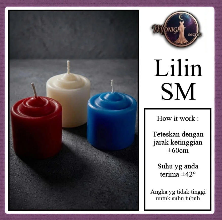 Midnight Lilin Low-Temperature Sensual Candle Untuk Permainan BDSM