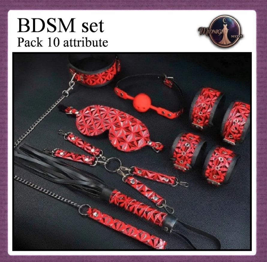 Midnight Set Premium BDSM Fashion Toys DIAMOND Red / Merah