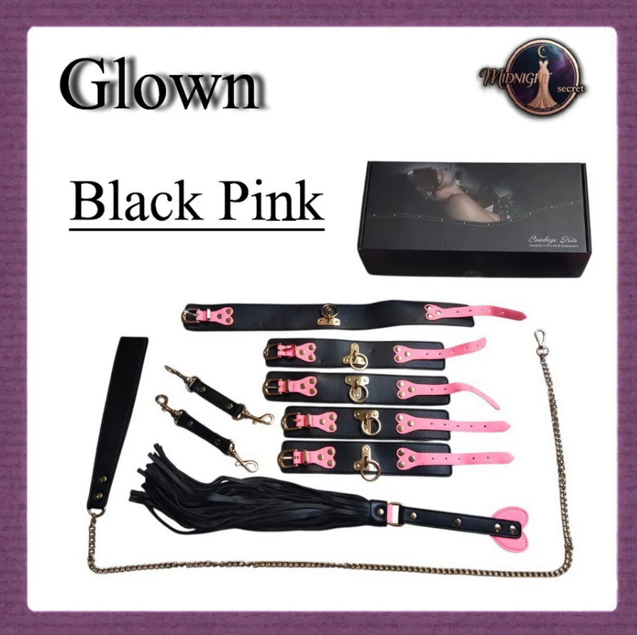 Midnight Set Premium BDSM Fashion Toys GLOW IN THE DARK Black Pink